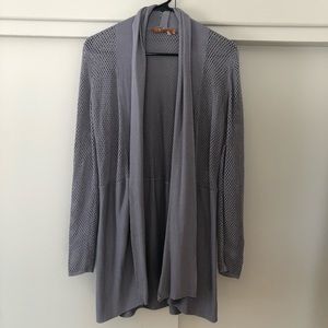 Grey mesh cardigan